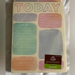 1pk available only: 6 x 8 today recycle pastel notepad 120 pg